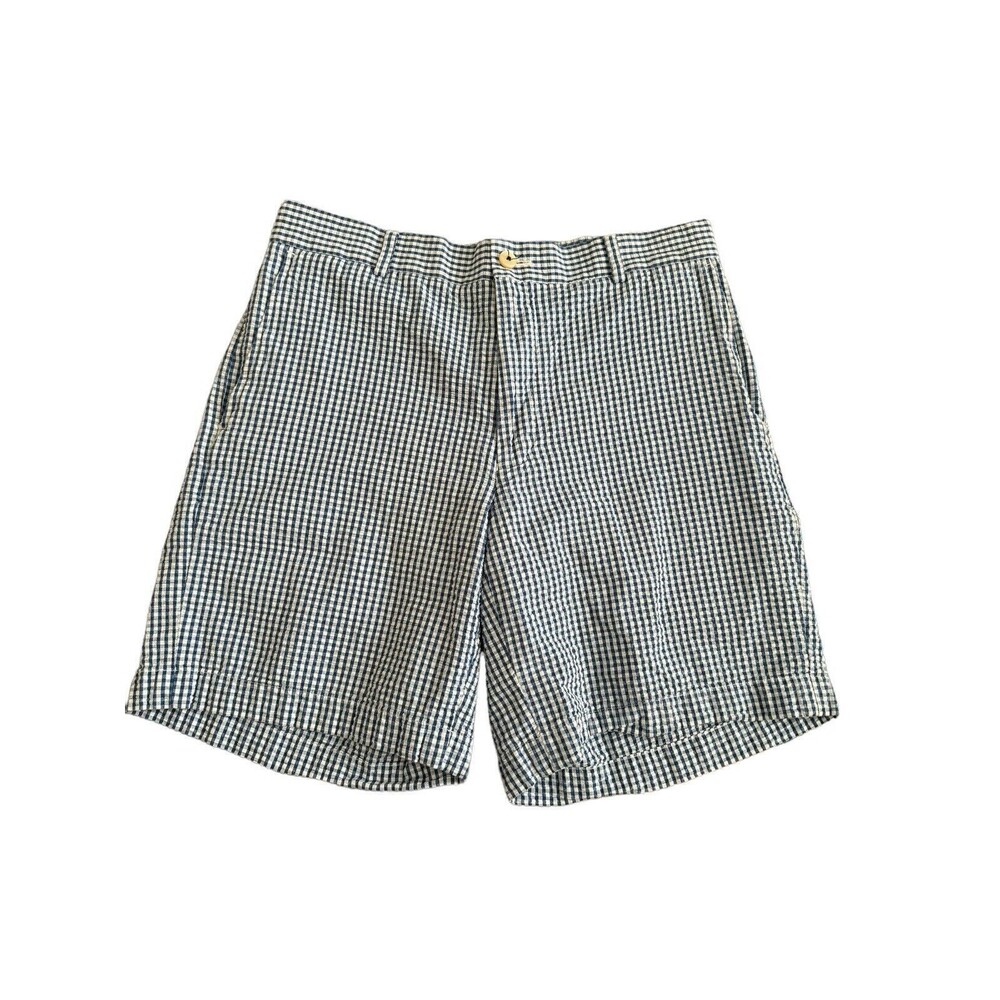 Southern Tide The Skipjack Gingham Shorts Blue White Men's Cotton Size 32